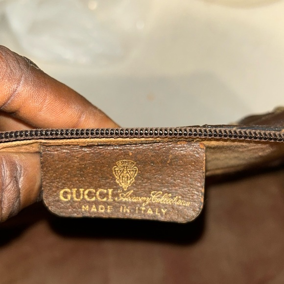 Authentic Gucci brown monogram coated canvas Boston satchel bag - Picture 9 of 17